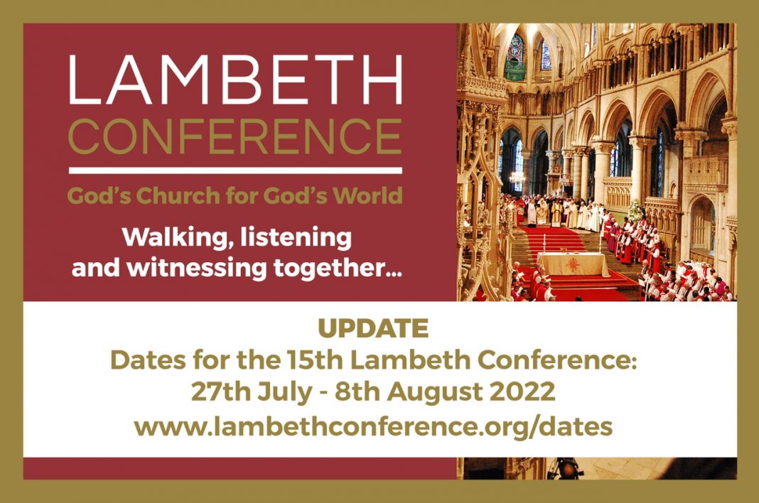 Lambeth Conference set for 2022 Anglican Ink © 2024