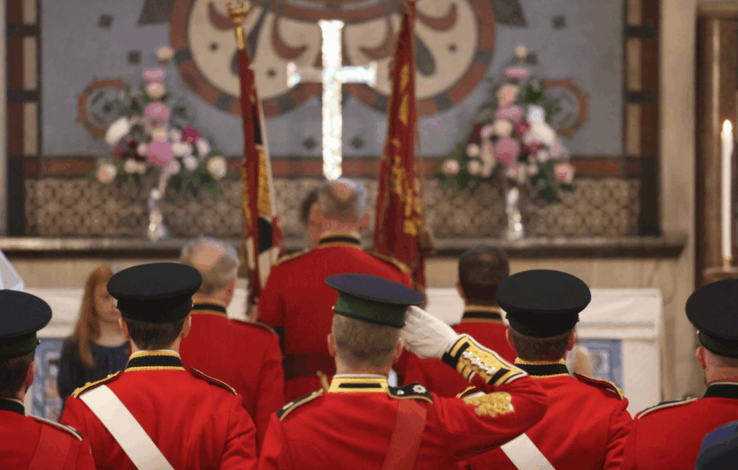 Irish Guards lay up Colours in St Mark’s, Dundela | Anglican Ink © 2026