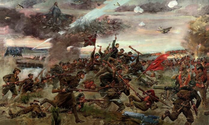 Jerzy Maciej Kossak - Miracle on the Vistula (1931)